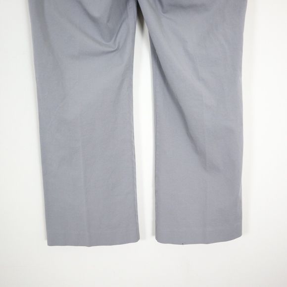 Eileen Fisher Size 8 Organic Cotton Cropped Pants Stretch Zinc Gray Flat Front - Picture 10 of 10